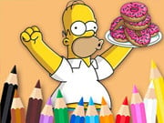 Play Coloring Book: Simpson Doughnut Game on FOG.COM